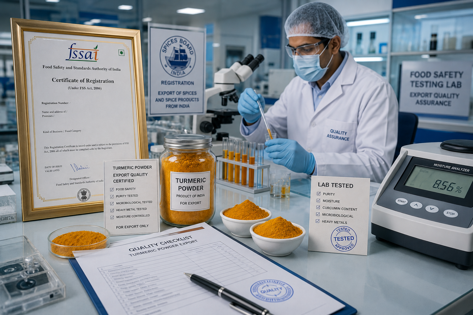 FSSAI certification Indian spice exporter
