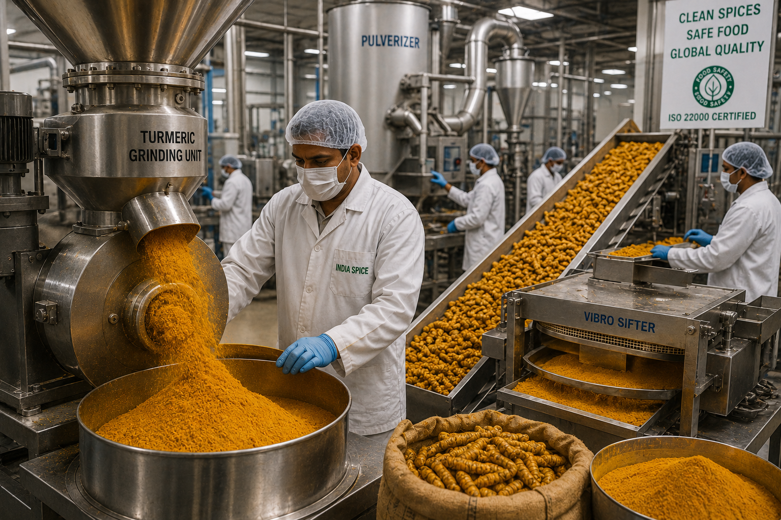 Spice processing grinding plant India